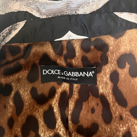DOLCE & GABBANA
zebra-print lamé jacquard blazer - Picture 4 of 9